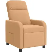 vidaXL Recliner Beige Bouclé