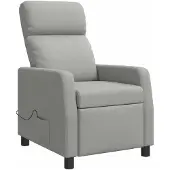 vidaXL Massage Relaxstoel Wolkgrijs Stof