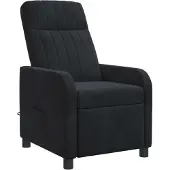 vidaXL Massage Relaxstoel Zwart fluweel