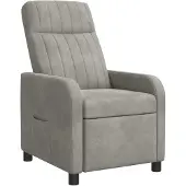 vidaXL Recliner Lichtgrijs fluweel