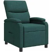 vidaXL Recliner Donkergroen Stof