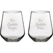 Pasabahce Gegraveerde Drinkglas 42,5cl De Leukste Pake- De Leukste Beppe