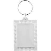 Combicraft Plexiglas sleutelhanger blanco rechthoek geribbeld 38x50mm - 50 stuks