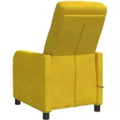 vidaXL Massage Relaxstoel Geel fluweel