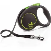 Flexi Black Design S Automatische Lijn, Groen, 5m Tape