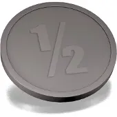 Combicraft Plastic 1/2 Consumptiemunten Grijs - Ø29mm - 250 stuks