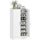 HOMCOM Schoenenkast Spaanplaat 55L x 35B x 108H cm Wit