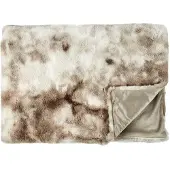 Intesi Furry Plaid 140x200 cm Polyester Bruin-Crème - Zacht & Warm