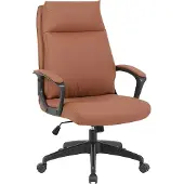 Molecule Bureaustoel 'Samuel' PU nylon cognac - traploze hoogteverstelling