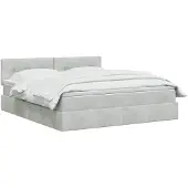 vidaXL Opbergbed met hoofdeinde Lichtgrijs 180 x 200 cm Fluweel