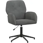 vidaXL Draaistoel fluweel 54 x 55 x 90 cm Donkergrijs