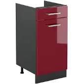 Vicco Keukenonderkast R-Line Rode hoogglans/Antraciet 60 cm met lade zonder werkblad, Model 61089