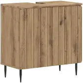 vidaXL Wastafel kabinet voor de badkamer ZWOLLE Artisanaal eiken