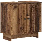 vidaXL Wastafel kabinet voor de badkamer EDE Oud hout
