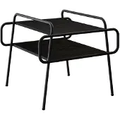 vidaXL Salontafel Zwart eiken 60 x 60 x 51 cm Bewerkt hout