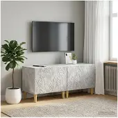 vidaXL Tv-meubel Betongrijs Bewerkt hout