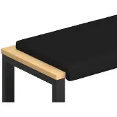 vidaXL Bankkussen Kunstleer Zwart Diepte 35 cm