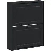 vidaXL Wandgemonteerde Schoenenkast UTRECHT 71 x 17 x 86 cm Zwart
