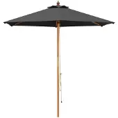 vidaXL Tuinparasol Ø 270 x 248 cm massief eucalyptushout Antraciet