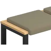 vidaXL Bankkussen 4 st Textured Velvet Kaki Diepte 35 cm