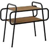 vidaXL Salontafel Artisanaal eiken 60 x 30 x 51 cm Bewerkt hout