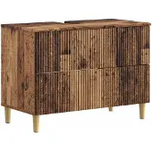 vidaXL Wastafel kabinet voor de badkamer ARNHEM Oud hout