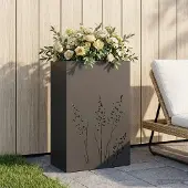 vidaXL Plantenbak Zwart 50 x 30 x 75 cm Koudgewalst staal