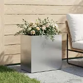 vidaXL Plantenbak zilver 50 x 30 x 50 cm Gegalvaniseerd staal