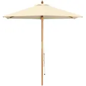 vidaXL Tuinparasol Ø 270 x 248 cm massief eucalyptushout Crèmewit