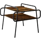 vidaXL Salontafel Gerookt eiken 50 x 50 x 51 cm Bewerkt hout