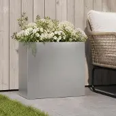 vidaXL Plantenbak zilver 50 x 20 x 40 cm Roestvrij staal