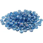 Yiwydaa Glasnugget 17-19 mm Licht kobaltblauw Glas