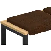 vidaXL Bankkussen 2 st Kunstsuède stof Bruin Diepte 35 cm