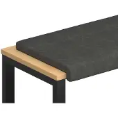 vidaXL Bankkussen Kunstleer Zwart Diepte 35 cm
