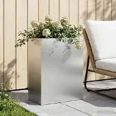 vidaXL Plantenbak zilver 40 x 20 x 50 cm Gegalvaniseerd staal