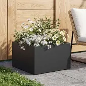 vidaXL Plantenbak Zwart 40 x 40 x 30 cm Koudgewalst staal