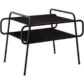 vidaXL Salontafel Zwart eiken 70 x 50 x 51 cm Bewerkt hout