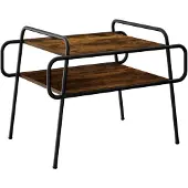 vidaXL Salontafel Gerookt eiken 70 x 50 x 51 cm Bewerkt hout