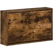 vidaXL Wandgemonteerde Schoenenkast BREDA 71 x 17 x 43 cm Bewerkt hout