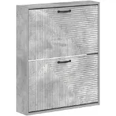 vidaXL Wandgemonteerde Schoenenkast HAARLEM 71 x 17 x 86 cm Betongrijs