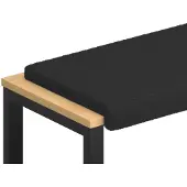 vidaXL Bankkussen Sherpa Stof Zwart Diepte 35 cm