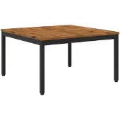 vidaXL Salontafel, natuurlijke kleur en zwart, 80 x 80,5 x 45 cm