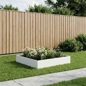 vidaXL Plantenbak Wit 80 x 80 x 20 cm Koudgewalst staal