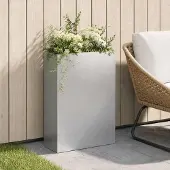 vidaXL Plantenbak zilver 40 x 20 x 75 cm Roestvrij staal