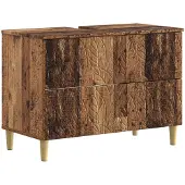 vidaXL Wastafel kabinet voor de badkamer DELFT Oud hout