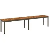 vidaXL Tuinbank 201 x 35 x 45 cm Massief Acacia Hout Rechthoekig