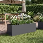 vidaXL Plantenbak Antraciet 60 x 20 x 20 cm Koudgewalst staal