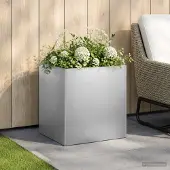 vidaXL Plantenbak zilver 35 x 35 x 35 cm Roestvrij staal