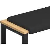 vidaXL Bankkussen Microvezel Zwart Diepte 35 cm