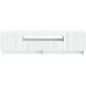 vidaXL LED tv-meubel EDE 153 x 35 x 43 cm Wit Bewerkt hout